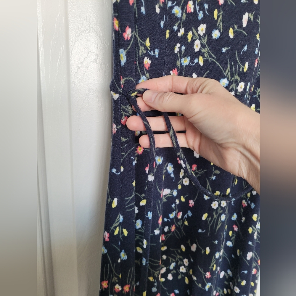 Blue Dress with Ties! Size S - Picture 5 of 6
